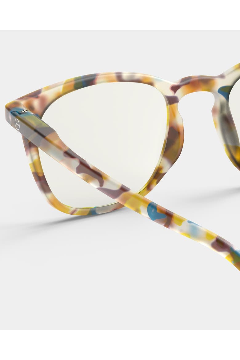 #E 49mm Trapeze Screen Glasses, Alternate, color, Blue Tortoise
