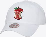 Mitchell & Ness Men's Mitchell & Ness White New York Knicks Apple Bite 1904 Adjustable Dad Hat