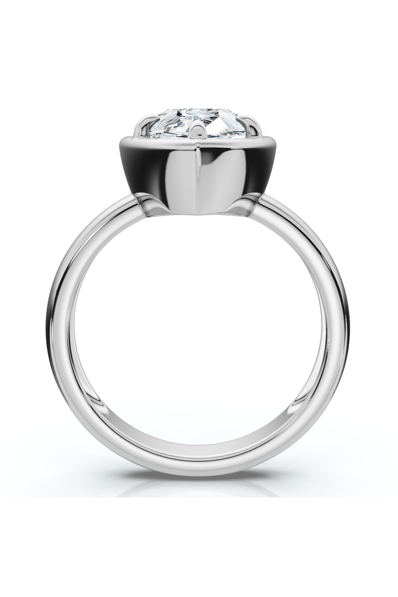 Certified 3Ct Pear Alissa Engagement Solitaire Ring 14k Gold or Pt Lab Grown, Alternate, color, 14k White Gold
