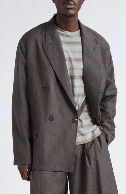 Halt Stripe Wool Blend Blazer