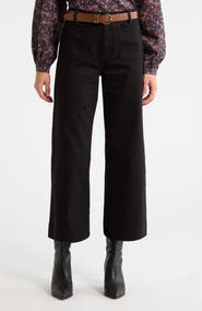 Treasure & Bond Patch Pocket Crop Wide Leg Pants