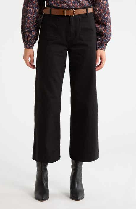 Treasure & Bond Patch Pocket Crop Wide Leg Pants