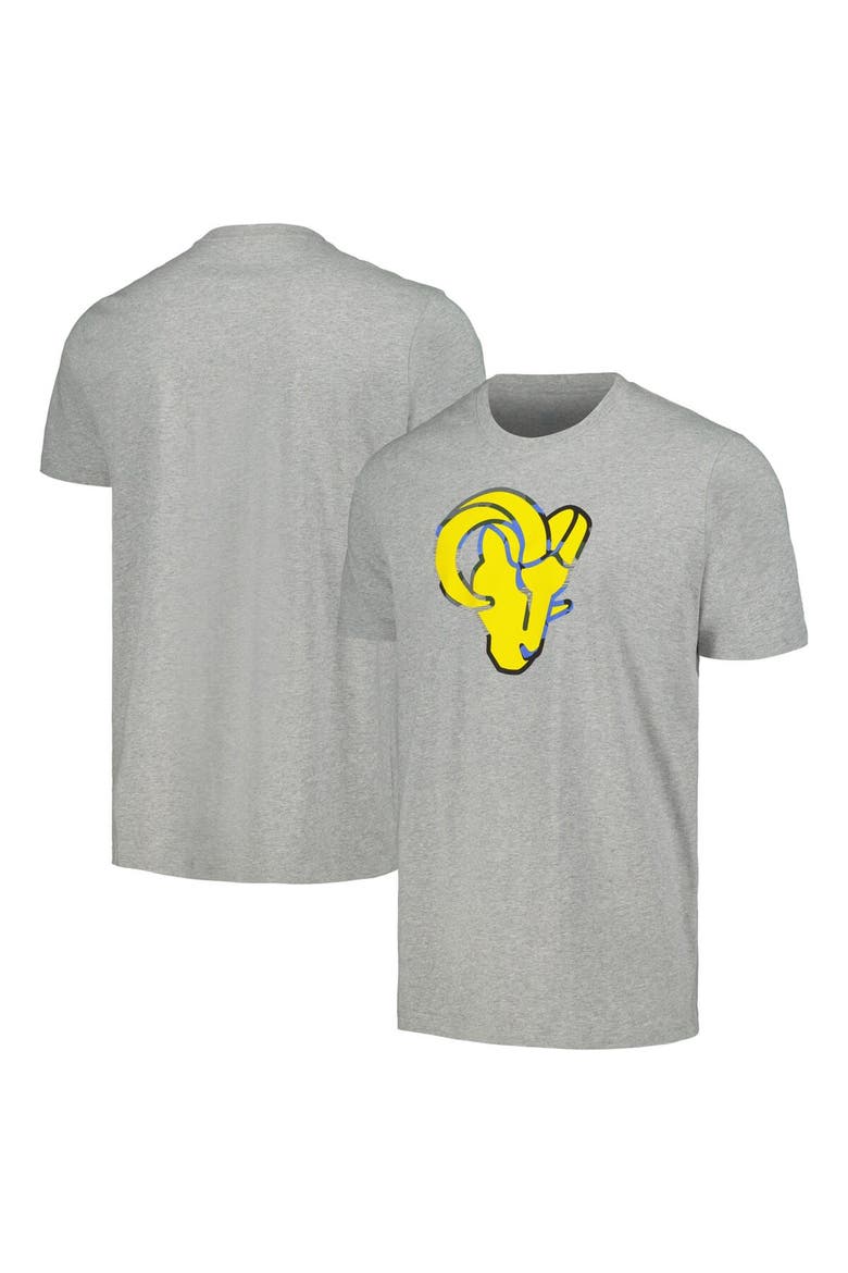 Men's New Era Gray Los Angeles Rams Camo Logo T-Shirt, Main, color, Gray
