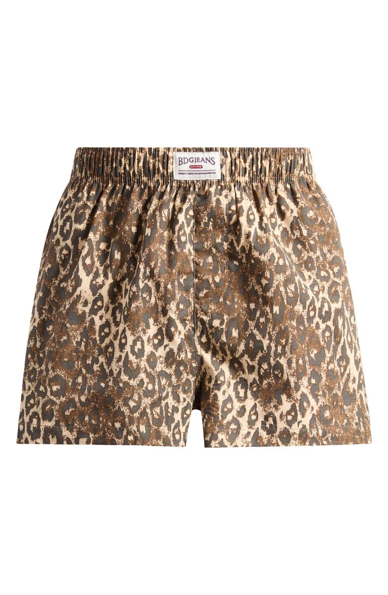 BDG Urban Outfitters Leopard Print Cotton Boxer Shorts, Alternate, color, 