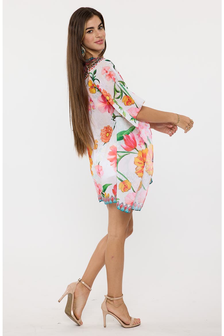 Floral Caftan, Alternate, color, WHITE