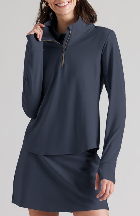 Course to Court Long Sleeve Quarter Zip Top