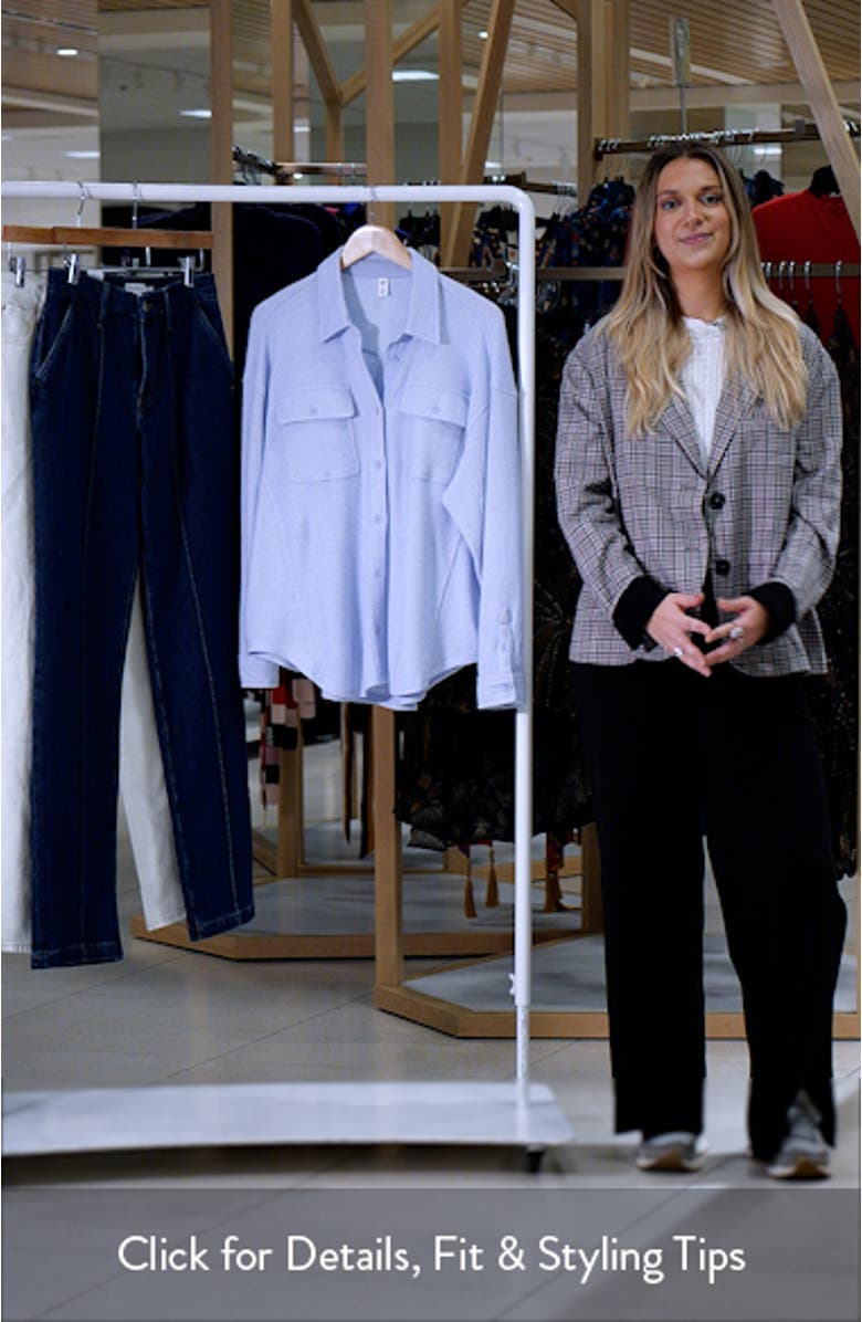 Oversize Thermal Knit Button-Up Shirt, sales video thumbnail