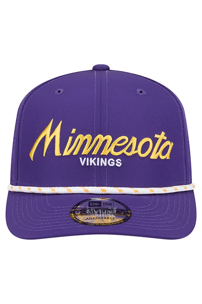Men's New Era Purple Minnesota Vikings Script 9SEVENTY Adjustable Hat, Alternate, color, Purple