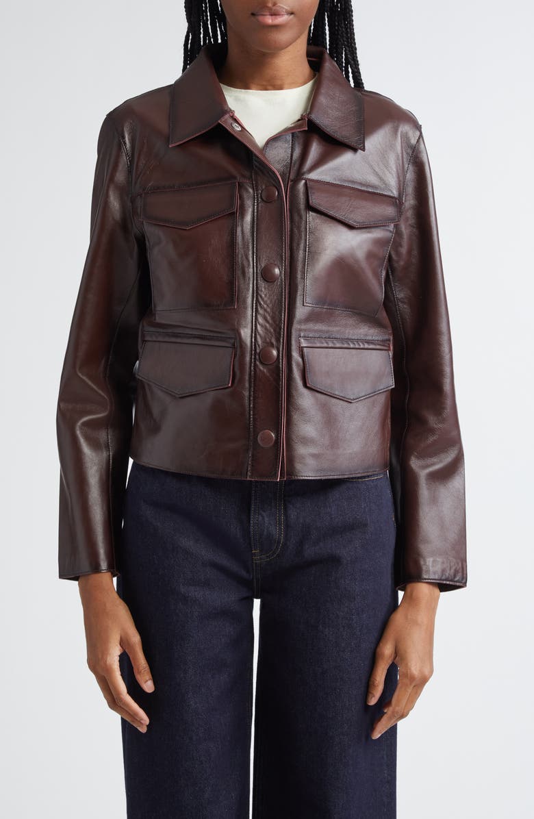 Stand Studio Estrid Leather Jacket, Main, color, 