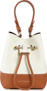 Strathberry Lana Osette Bicolor Leather Crossbody Bucket Bag