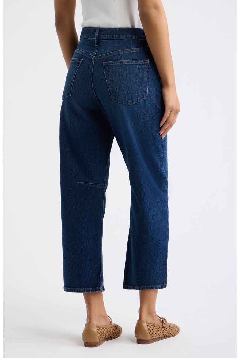 The Short Darted Barrel Leg Jeans, Alternate, color, MIDNIGHT STONE WASH