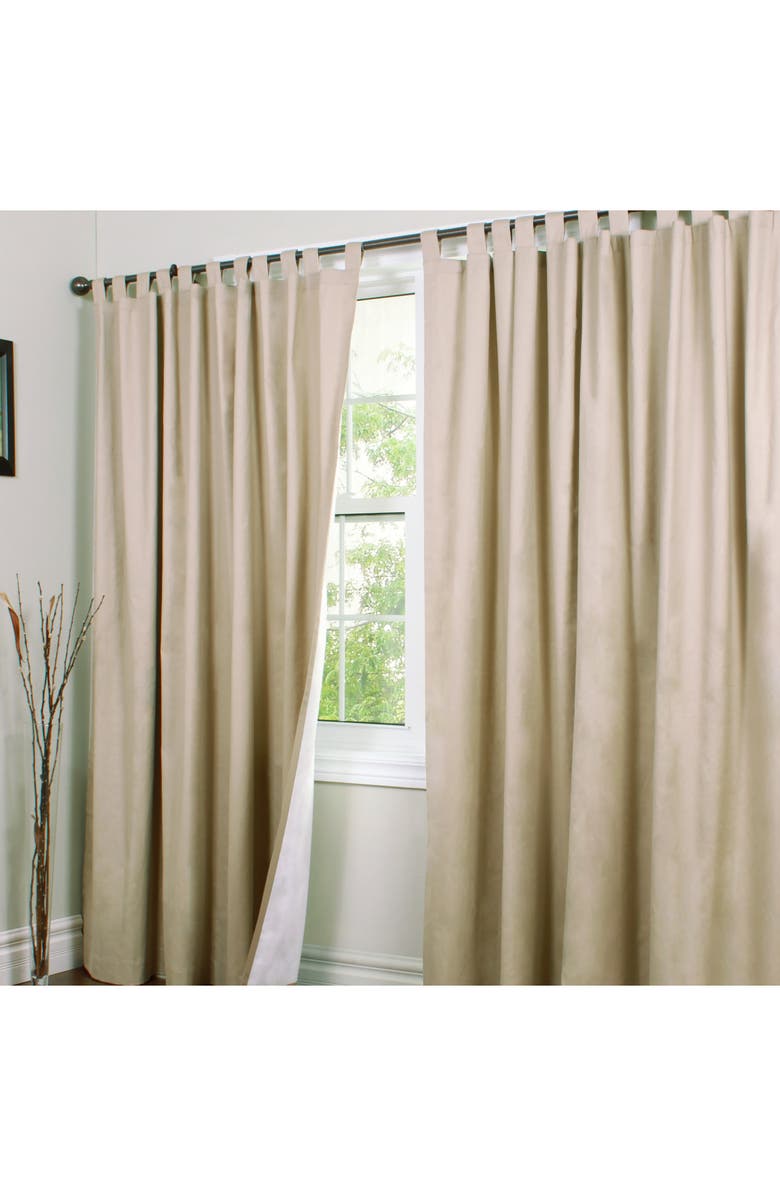 Outdoor Decor by Commonwealth Indoor Cotton Panel Curtain, Alternate, color, Khaki