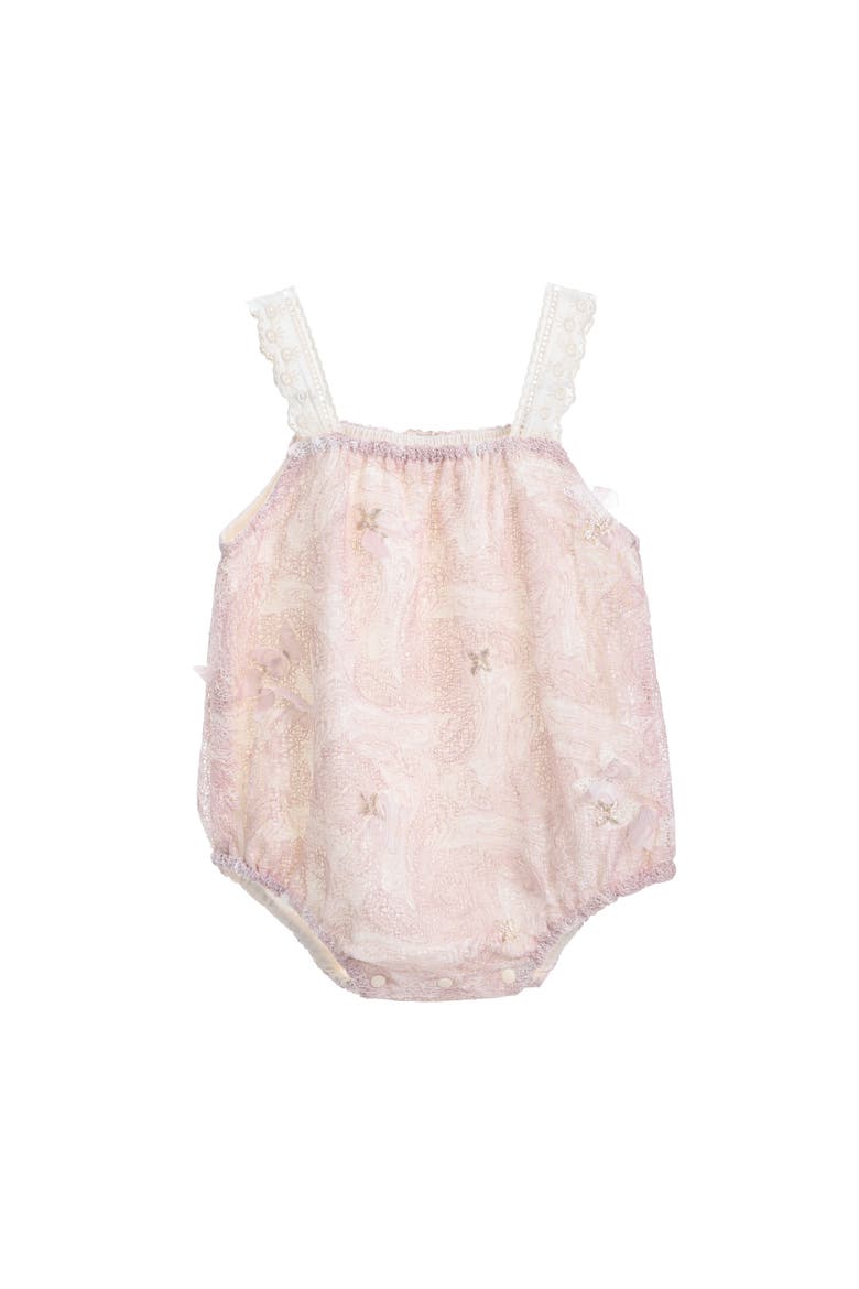 Paisley Lace Romper, Alternate, color, Pink