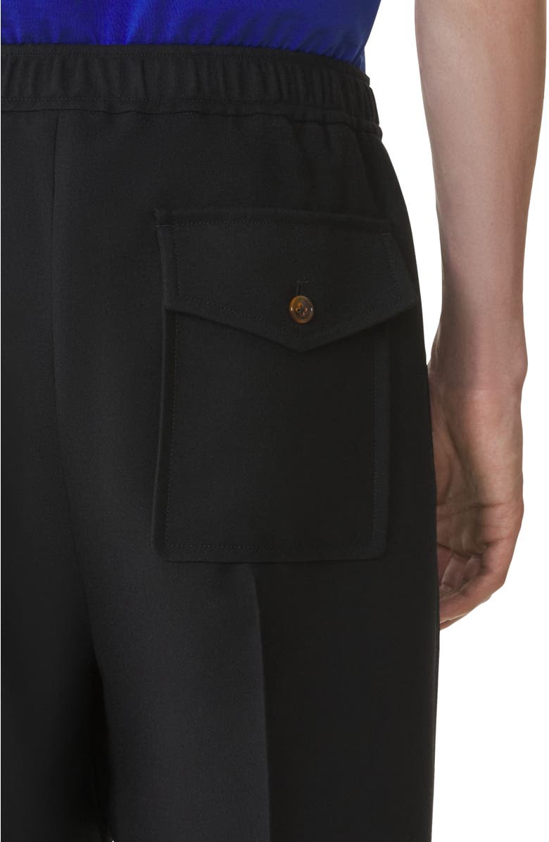 Lanvin Flannel Jogging Pants, Alternate, color, Black