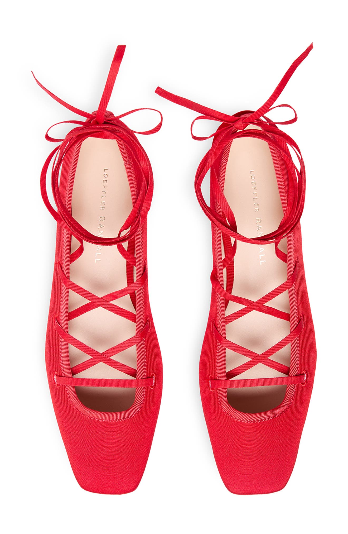 Loeffler Randall Louisa Ankle Wrap Ballet Flat, Alternate, color, Red