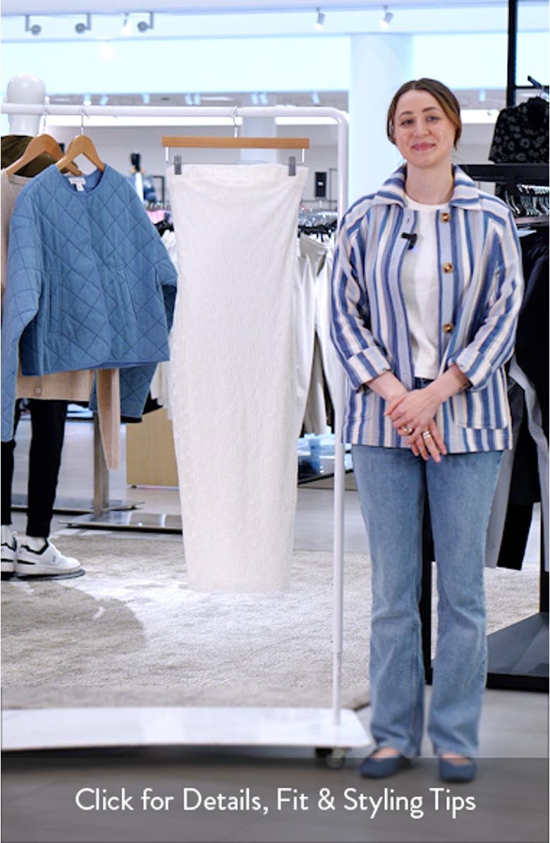 Floral Lace Body-Con Midi Dress, sales video thumbnail