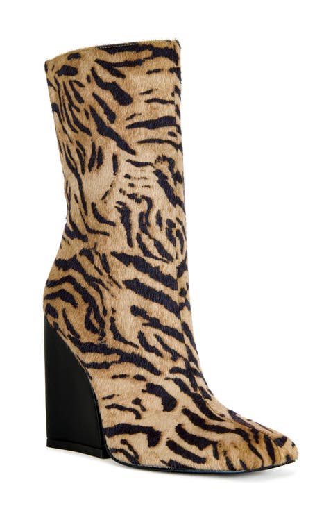 Notebook Faux Calf Hair Bootie (Women)