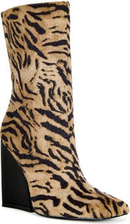 AZALEA WANG Notebook Faux Calf Hair Bootie