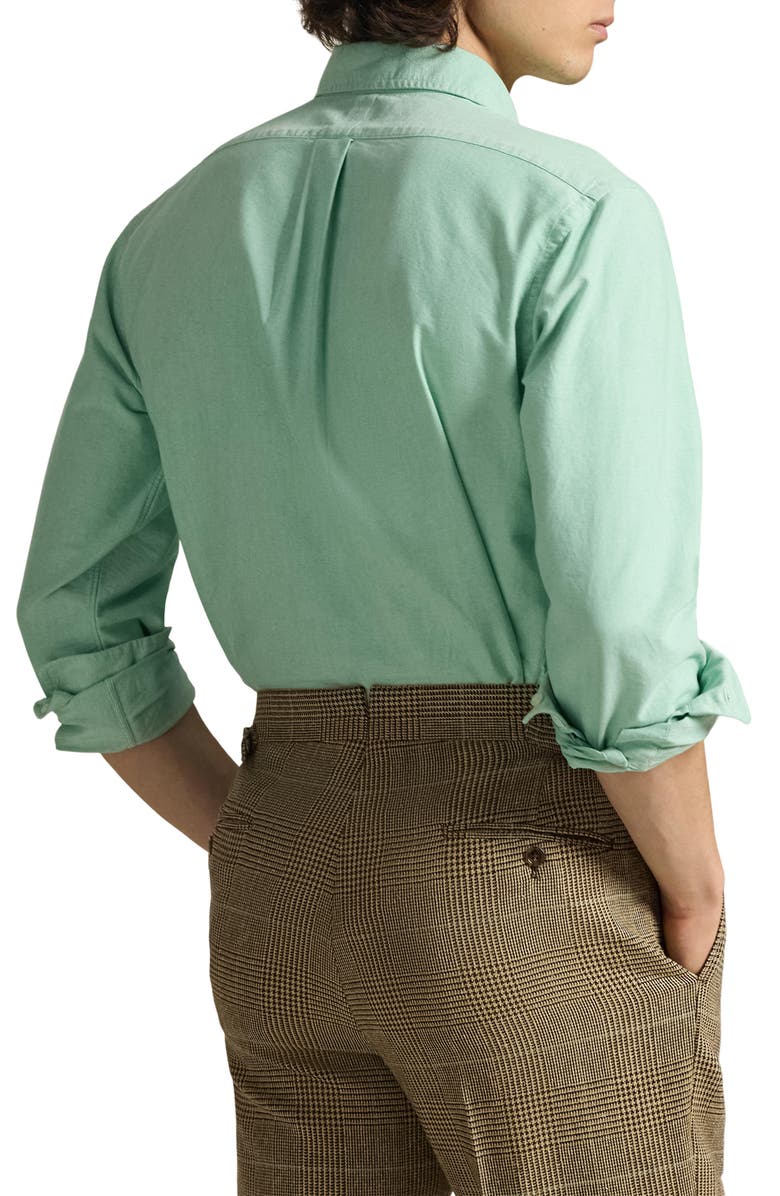Polo Ralph Lauren Classic Fit Solid Green Button-Down Oxford Shirt, Alternate, color, Summer Emerald
