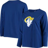 FANATICS Women's Fanatics Branded Royal Los Angeles Rams Plus Size Primary Logo Long Sleeve T-Shirt