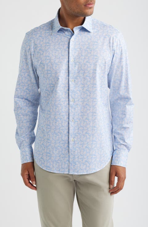 James OoohCotton® Floral Print Button-Up Shirt