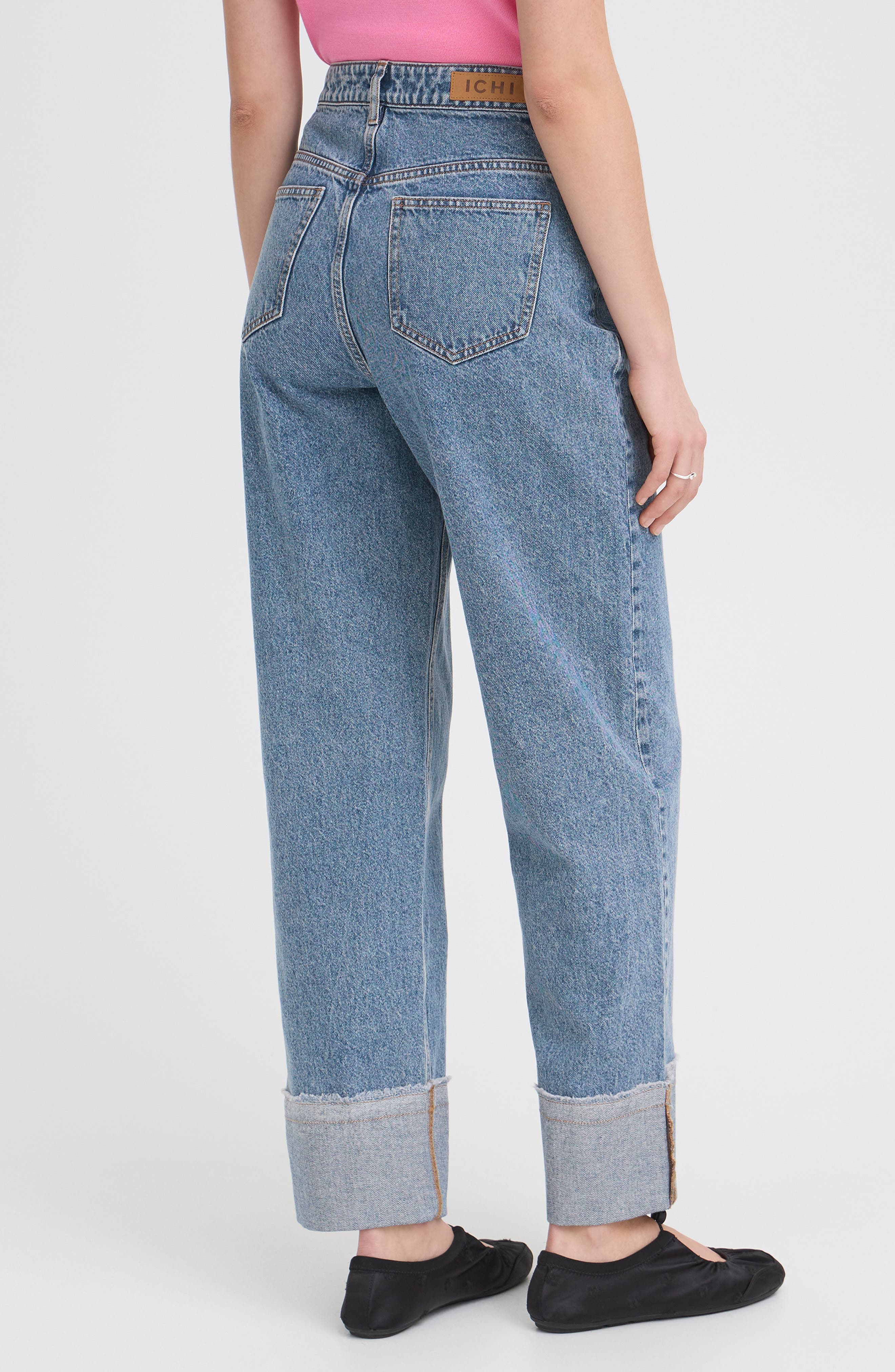 Foldover Cuff Wide Leg Jeans - image 2