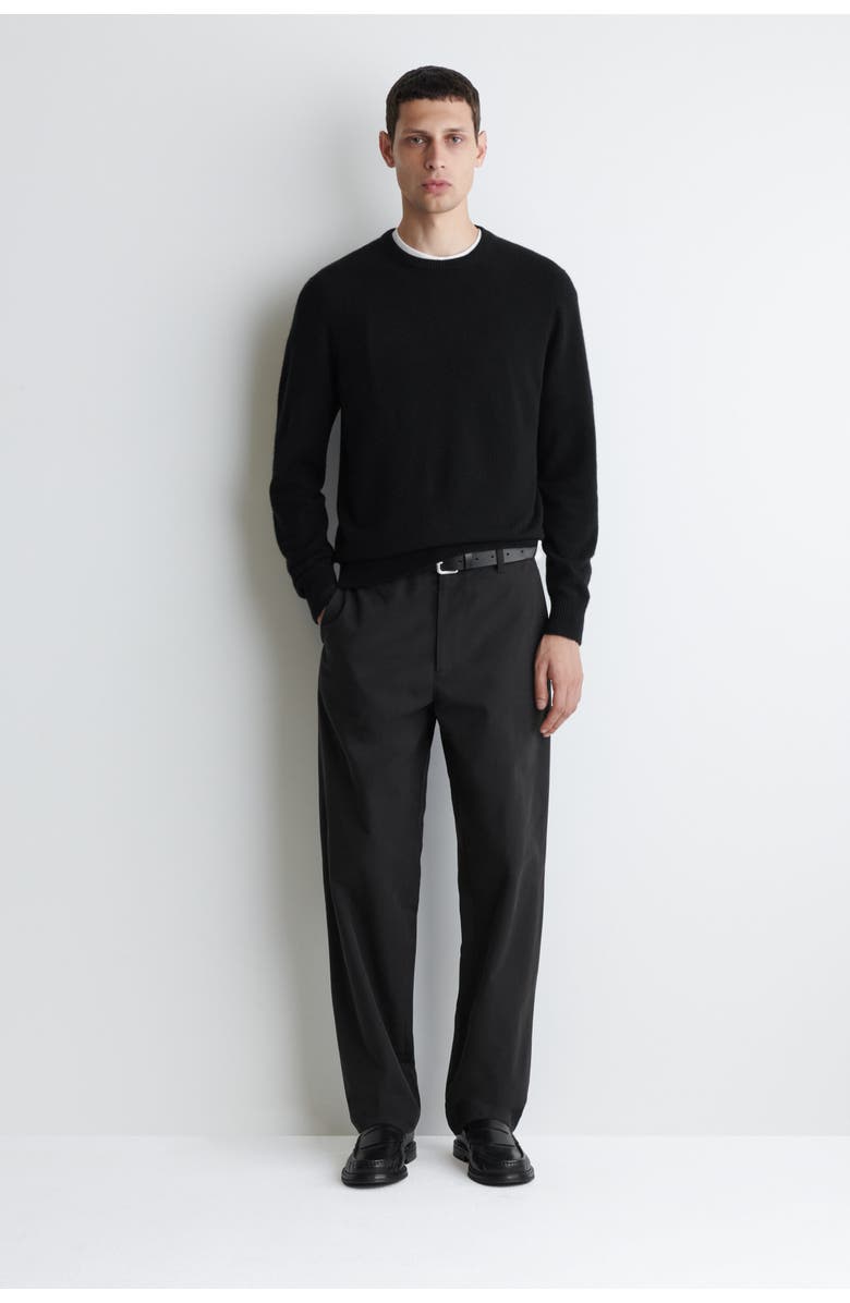 COS Seamless Cashmere Crew-Neck Sweater, Alternate, color, Black