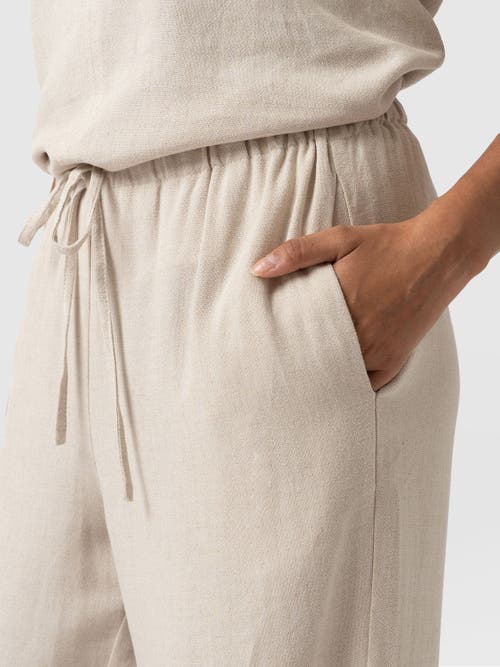 Saint + Sofia Corinne Linen Pant In Beige