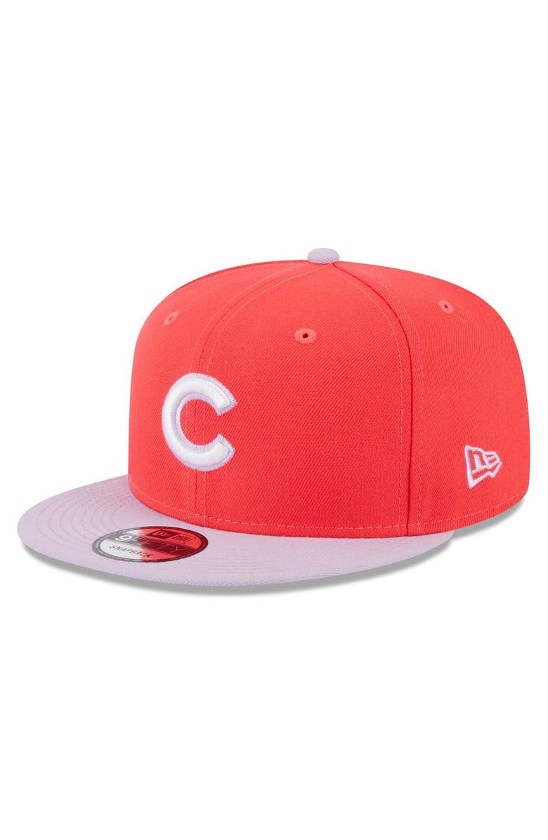 New Era Men's New Era Red/Purple Chicago Cubs Spring Basic Two-Tone 9FIFTY Snapback Hat, Main, color, Red
