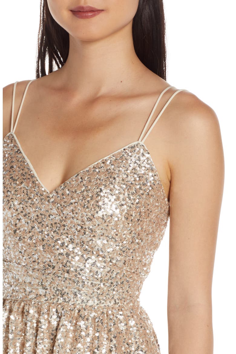 Ombré Sequin Gown, Alternate, color, CHAMPAGNE