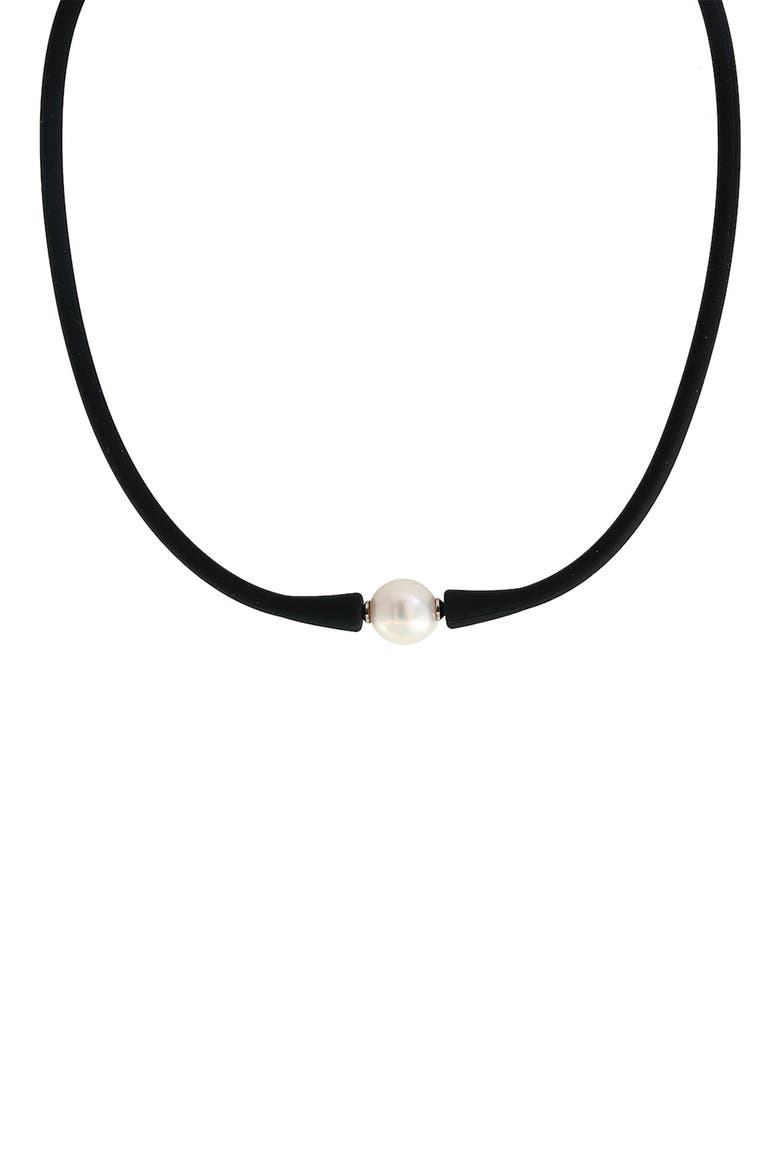 Rubber 11mm Freshwater Pearl Necklace, Alternate, color, WHITE