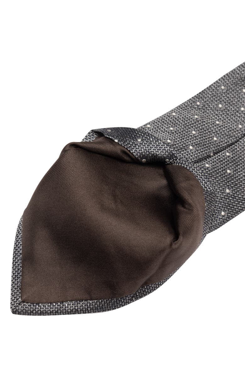 Elizabetta Mattei - Extra Long Silk Grenadine Tie for Men, Alternate, color, Grey