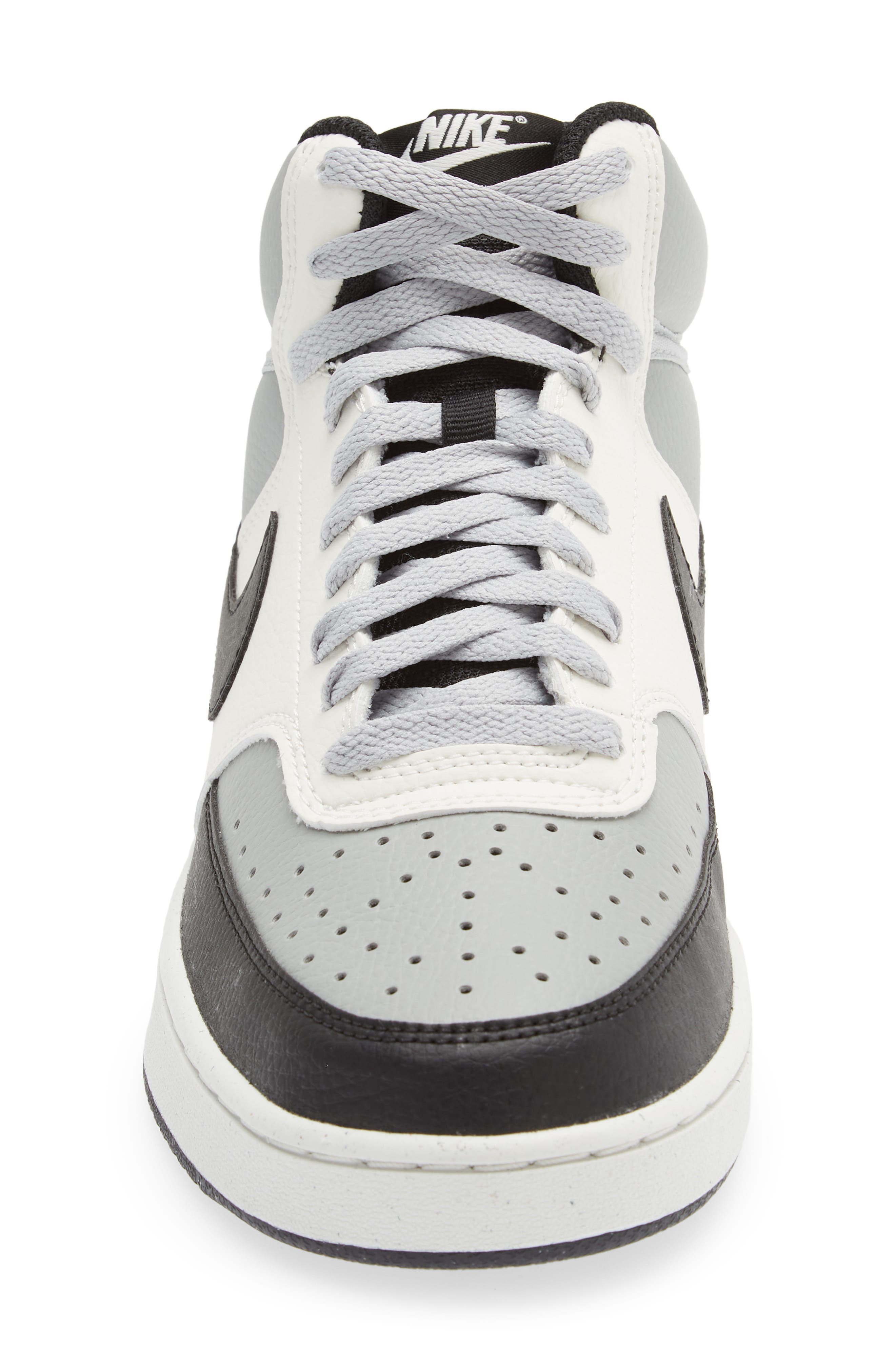 Court Vision Mid Next Nature Mid Top Sneaker, Alternate, color, SMOKE GREY/ BLACK/ SAIL
