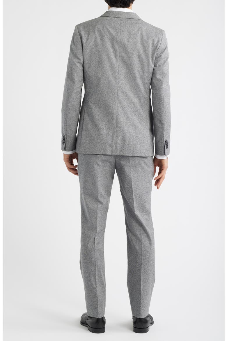 Varick Slim Fit Grey Mélange Wool & Cotton Blend Suit, Alternate, color, GREY