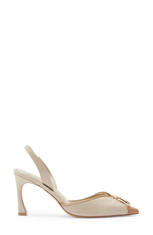 Alexandre Birman Zoe Zippered Pointed Toe Pump In Neutral