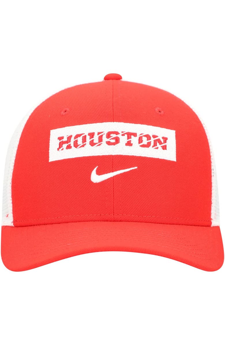 Nike Men's Nike Red Houston Cougars 2024/25 Sideline Rise Trucker Adjustable Hat, Alternate, color, Red