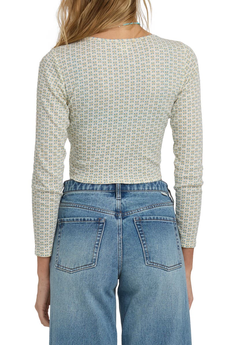 Billabong Reese Floral Long Sleeve Thermal T-Shirt, Alternate, color, Mason Blue