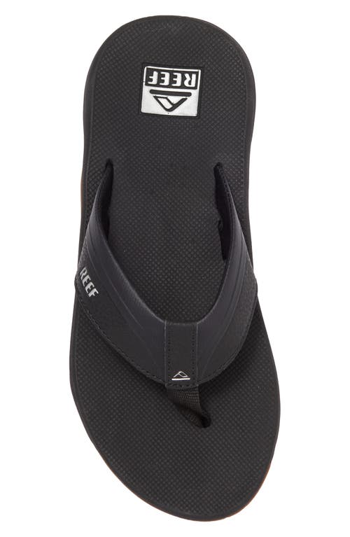 Reef Anchor Flip-flop Sandal In Black/silver
