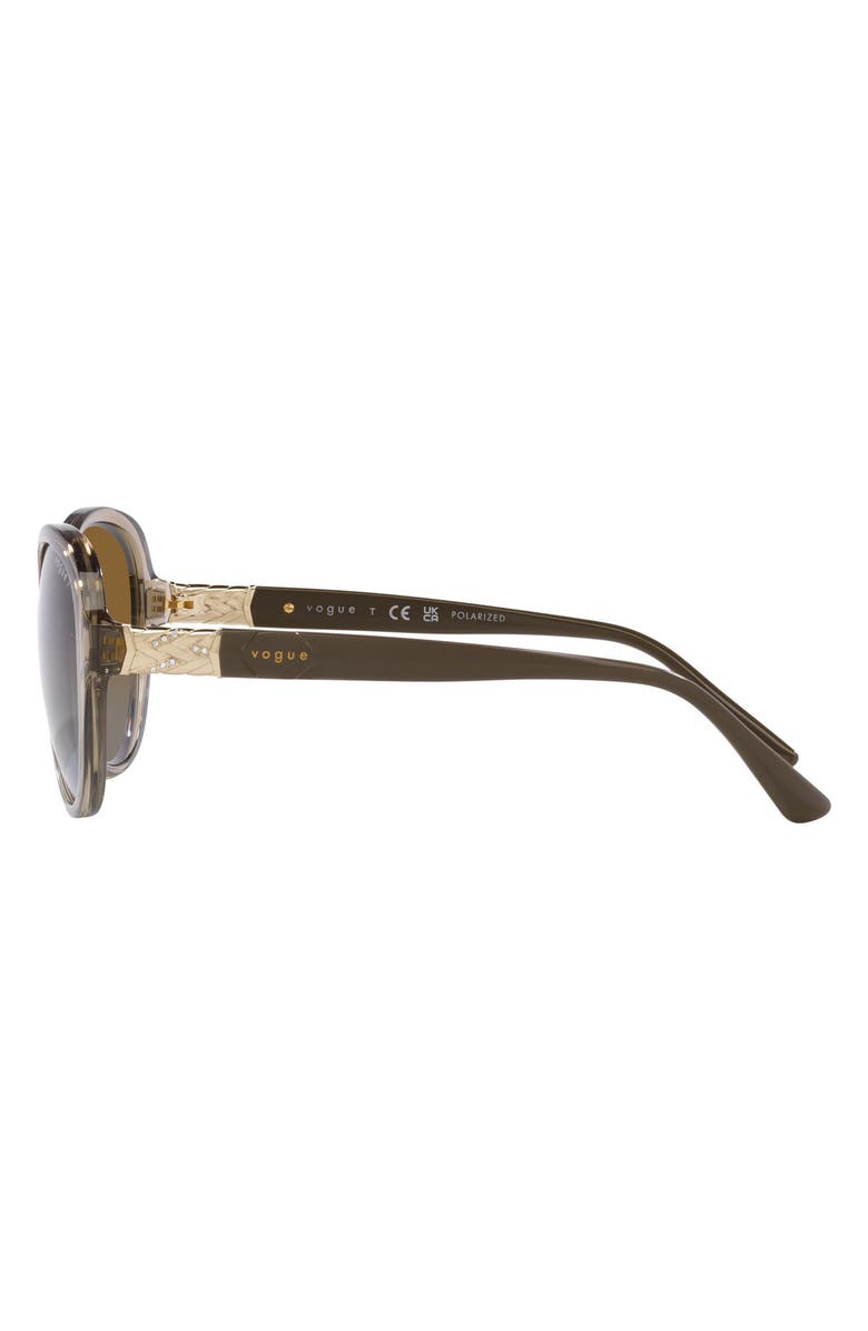 VOGUE 57mm Gradient Butterfly Sunglasses, Alternate, color, 