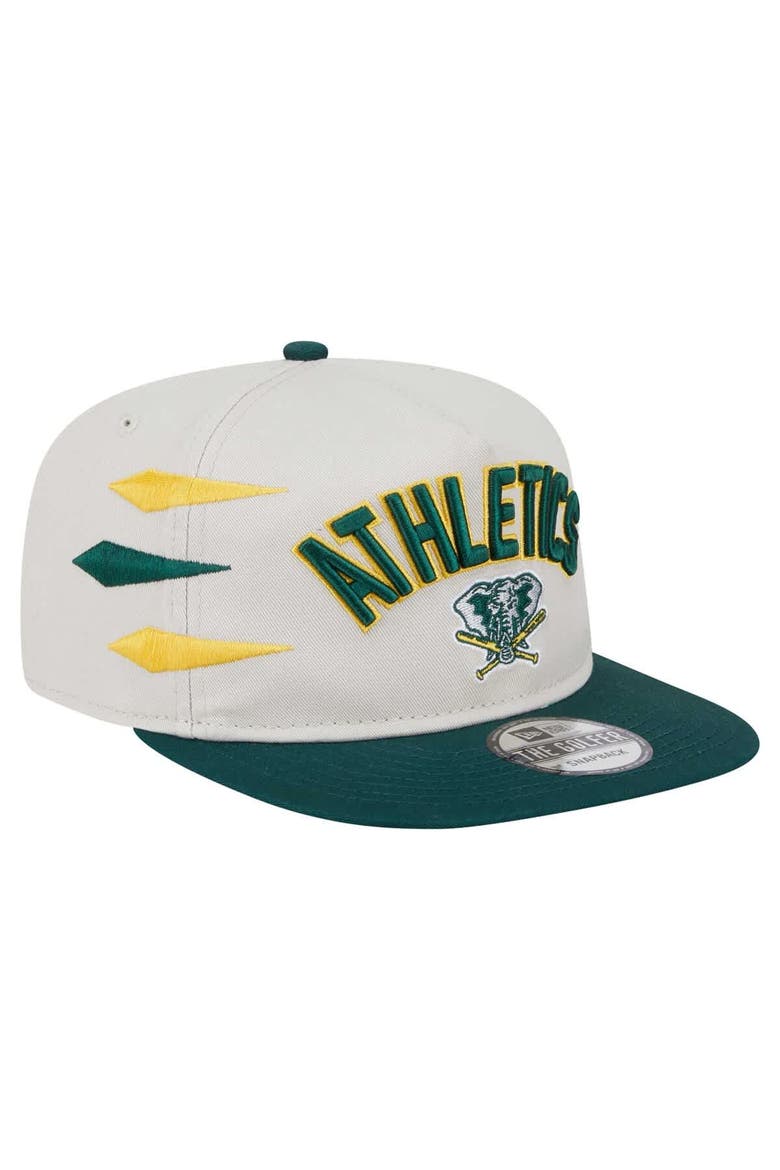 Men's New Era Cream Athletics Iron Golfer Snapback Hat, Alternate, color, Cream