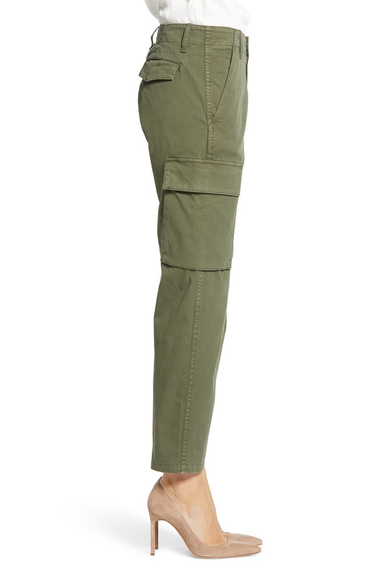 Gaia Stretch Twill Crop Cargo Pants, Alternate, color, ARMY GREEN