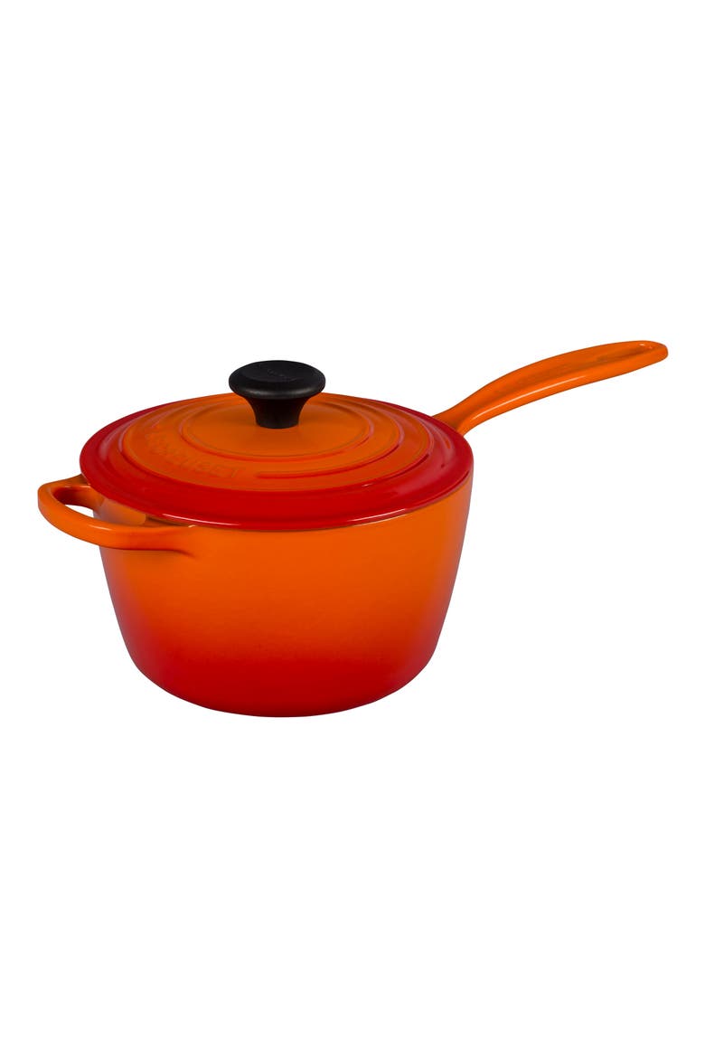 Signature 2 1/4-Quart Cast Iron Saucepan, Main, color, FLAME