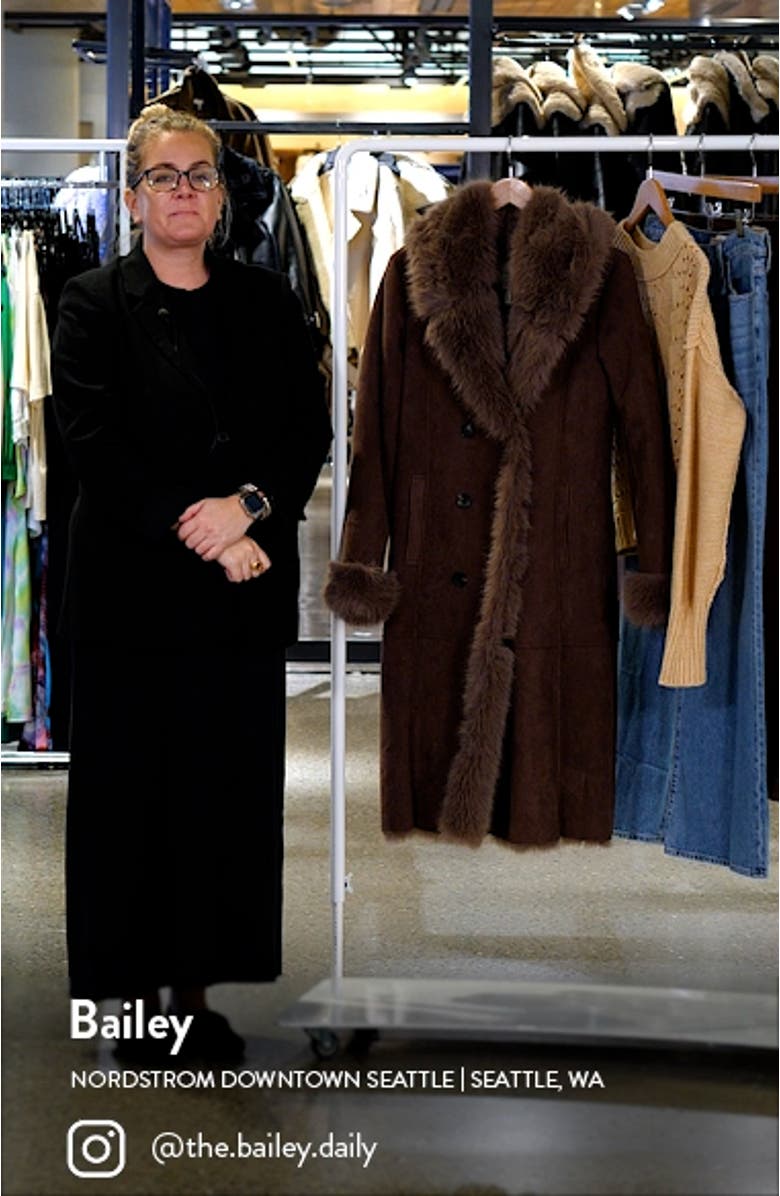 Hooded Duster Coat with Faux Fur Trim, sales video thumbnail