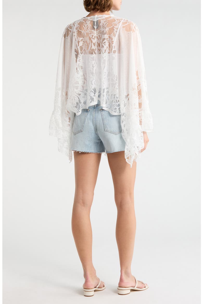 Cropped Lace Topper & Hat Set, Alternate, color, WHITE