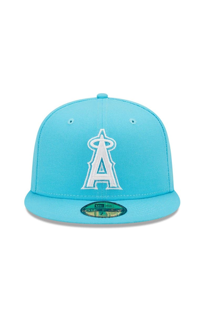 New Era Men's New Era Blue Los Angeles Angels Vice Highlighter Logo 59FIFTY Fitted Hat, Alternate, color, 