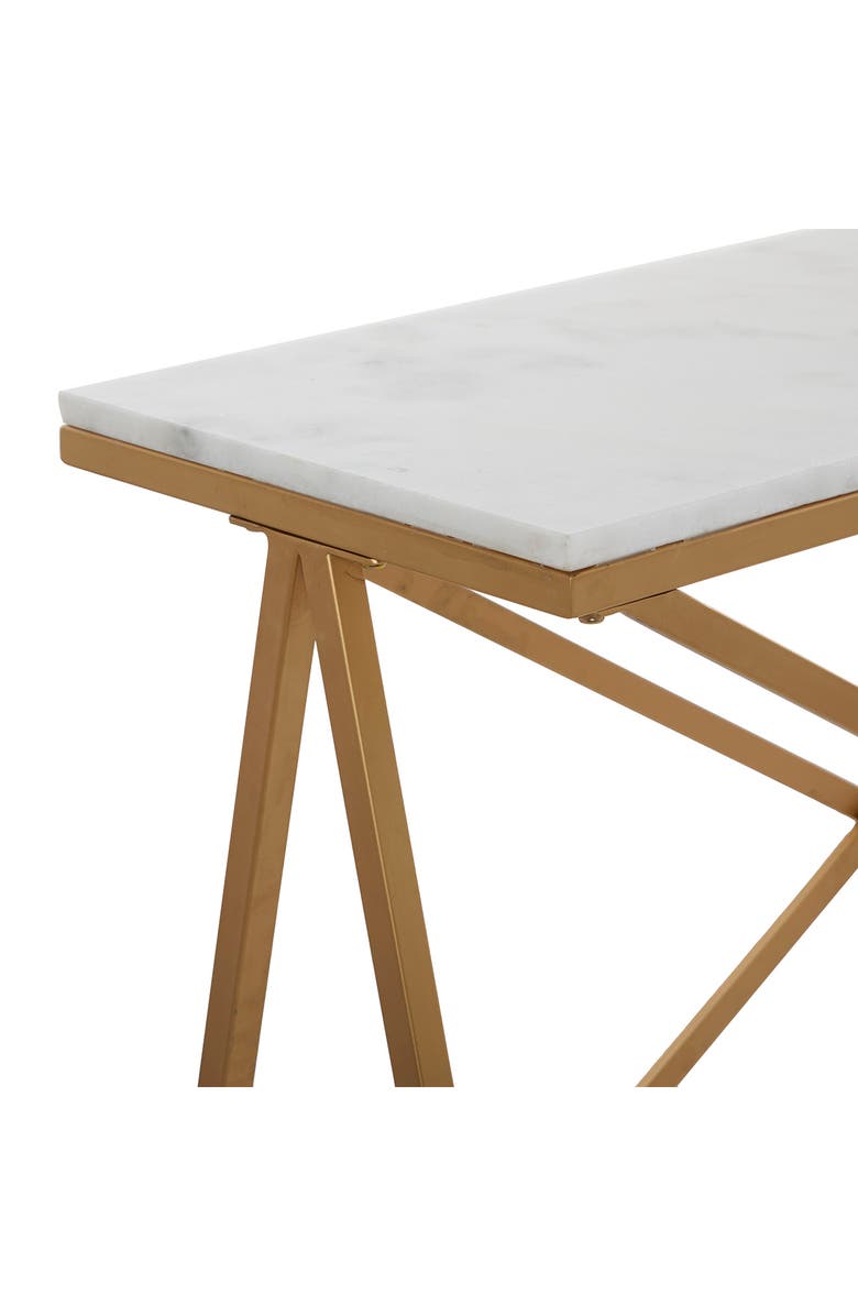 VIVIAN LUNE HOME White Contemporary Console Table, Alternate, color,