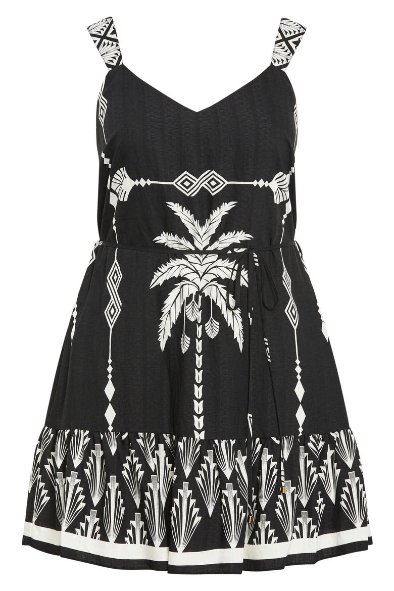 Peta Tie Waist Minidress, Alternate, color, EMPRESS BORDER