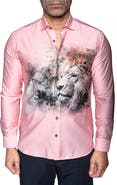 Maceoo Fibonacci Lion Contemporary Fit Button-Up Shirt