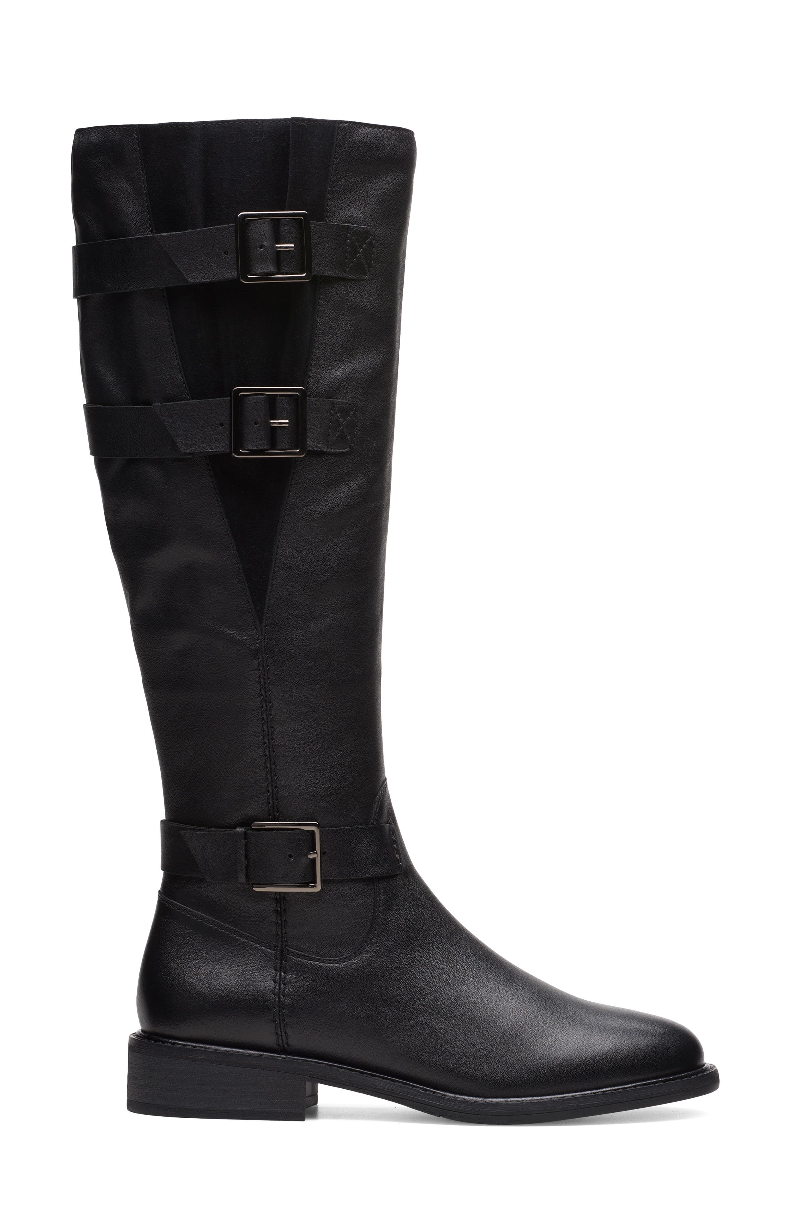Clarks<sup>®</sup> Cologne Up Knee High Boot, Alternate, color, Black Leather