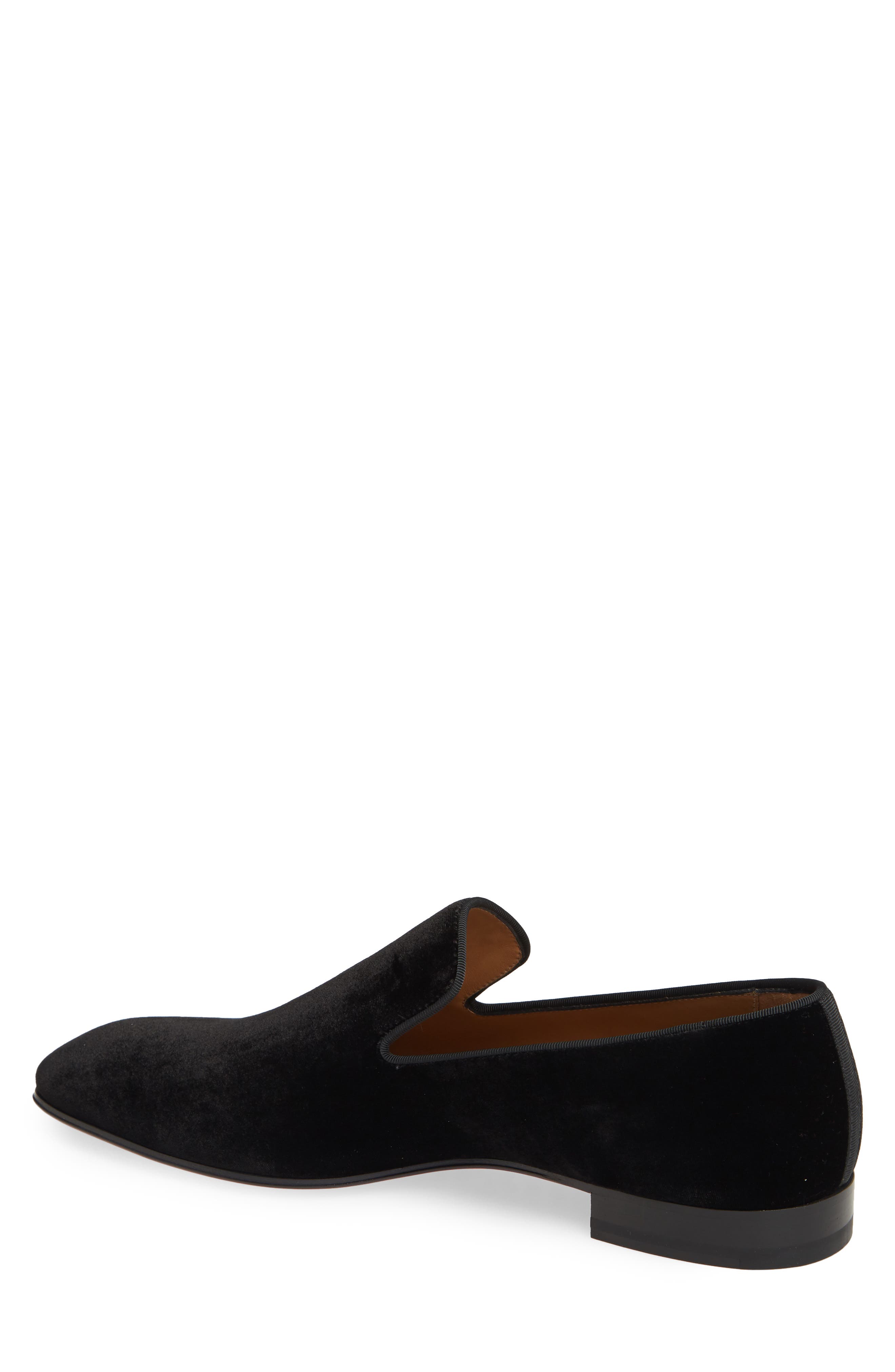 Christian Louboutin Dandelion Velvet Venetian Loafer, Alternate, color, Black Velvet